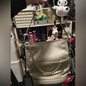 Michael kors Cream Leather Shoulder Bag